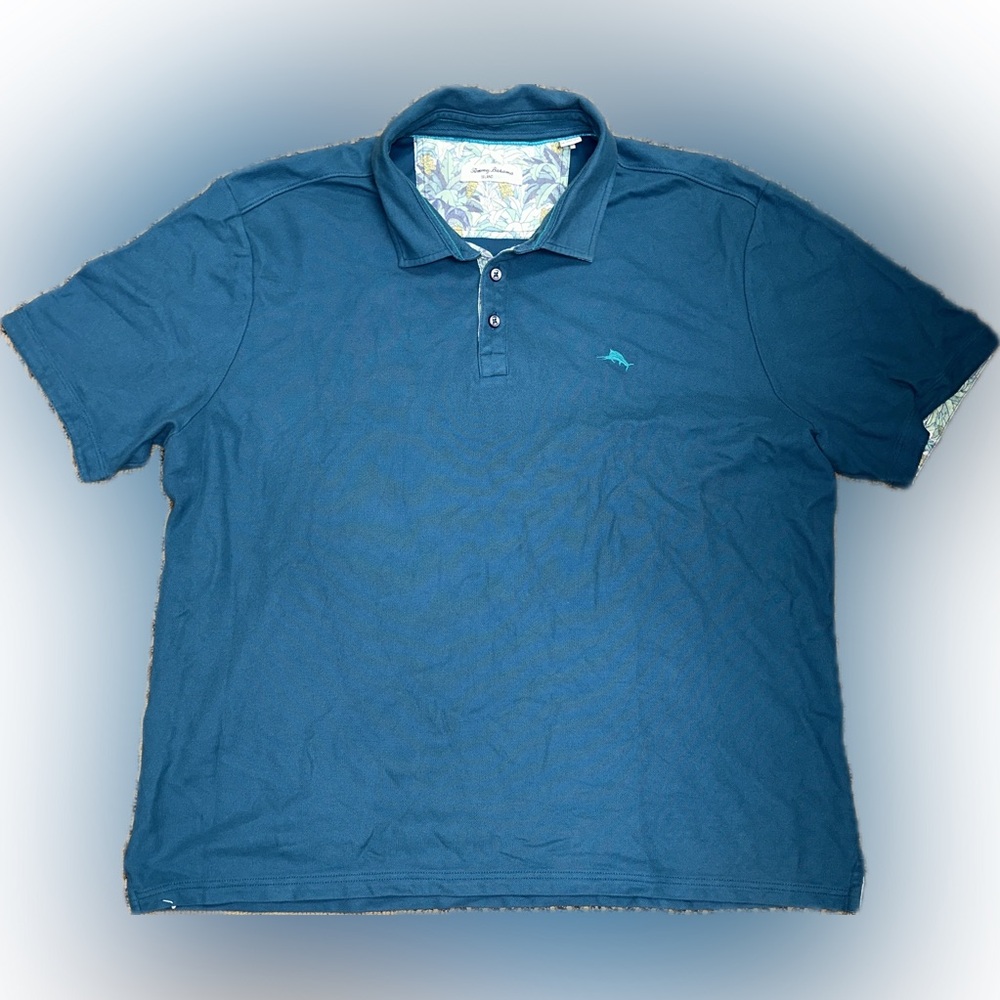 Men's Tommy Bahama Island Zone Blue Polo Shirt, 3X, GREAT CONDITION!